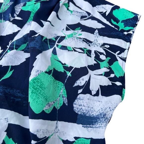 LIZ CLAIBORNE floral sleeveless top, back longer, women's XL - Picture 6 of 7